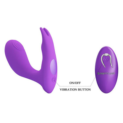 PRETTYLOVE - IDABELLE ESTIMULADOR CON VIBRACIÓN Y PULSACIÓN CONTROL REMOTO