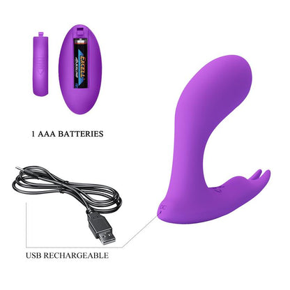 PRETTYLOVE - IDABELLE ESTIMULADOR CON VIBRACIÓN Y PULSACIÓN CONTROL REMOTO