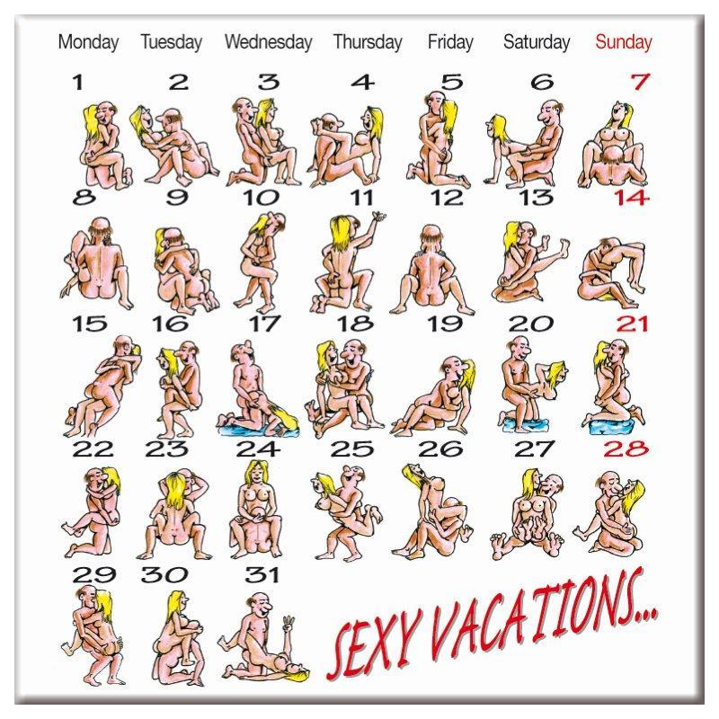 DIVERTY SEX - IMÁN DE CALENDARIO KAMASUTRA