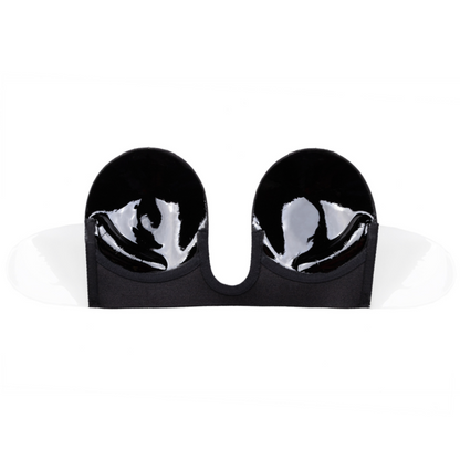 BYE-BRA - BLACK U-SHAPED STRAP-FREE B B-CUP