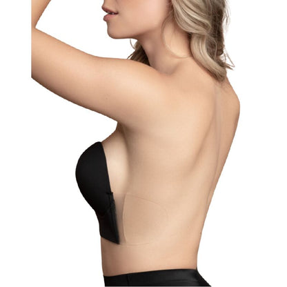BYE-BRA - BLACK U-SHAPED STRAP-FREE B B-CUP