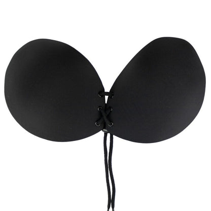 BYE-BRA - BLACK INTERLACED ADHESIVE BRA CUP A