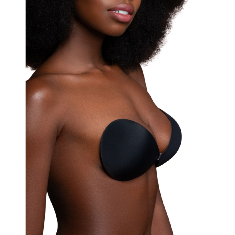 BYE-BRA - INVISIBLE BLACK BRA CUP D