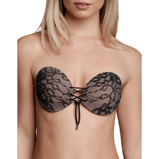 BYE-BRA - INTERLACED &amp; EMBROIDERED ADHESIVE BRA CUP C