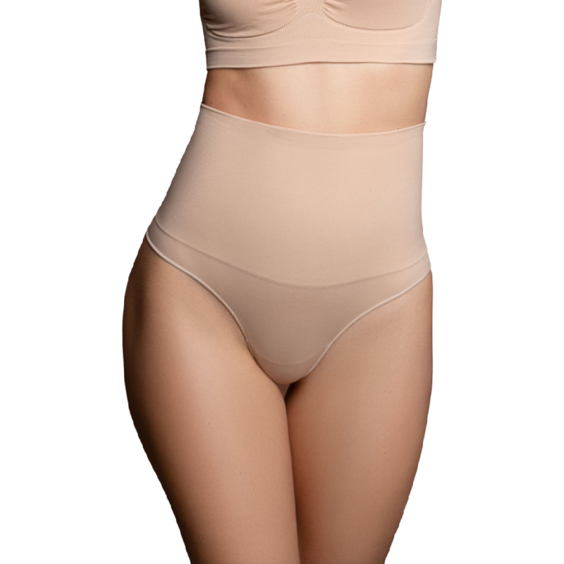 BYE-BRA - SEAMLESS THONG STYLE SHAPEWEAR BEIGE SIZE XL