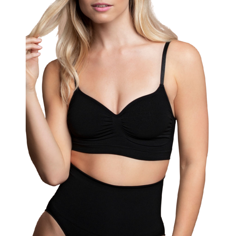 BYE-BRA - MEDIUM CONTROL SEAMLESS BRA BLACK SIZE XXL