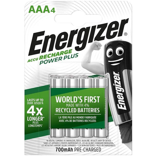 ENERGIZER - AAA4 LADDNINGSBARA BATTERIER BLISTER 4