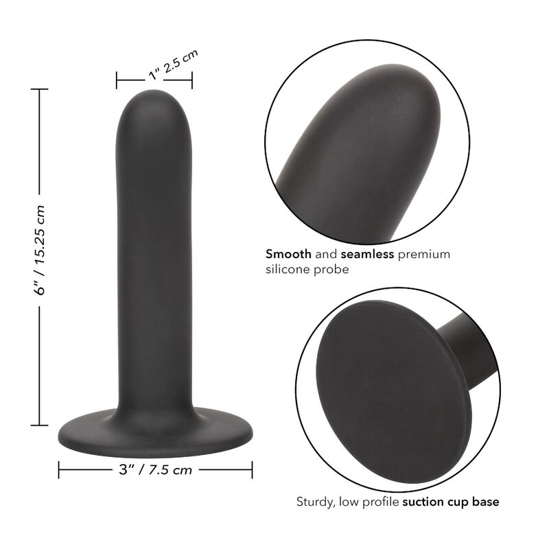 CALEXOTICS - BOUNDLESS SMOOTH DILDO 15.25 CM HARNESS COMPATIBLE