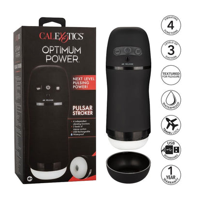 CALEXOTICS - OPTIMUM POWER MASTURBADOR CON VIBRACIÓN Y SUCCIONADOR