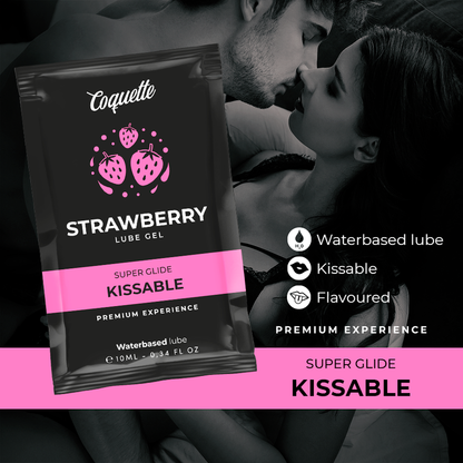 COQUETTE CHIC DESIRE - POCKET KISSABLE WATER-BASED STRAWBERRY LUBRICANT 10 ML