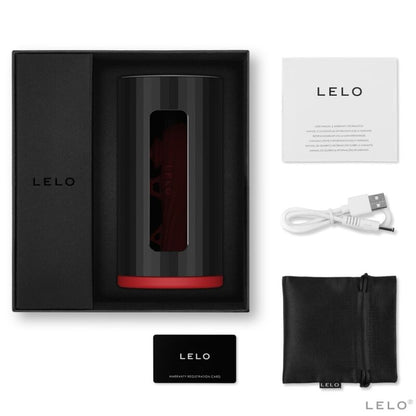 LELO - F1S V2 MASTURBATOR MED SDK-TEKNIK RÖD - SVART