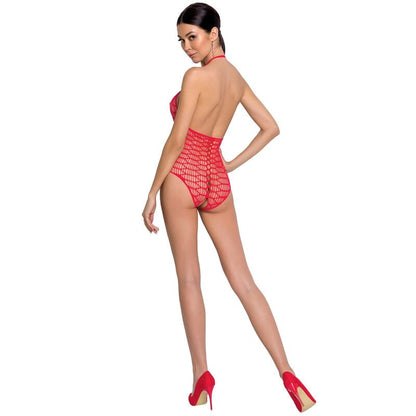 PASSION - WOMAN BS087 BODYSTOCKING RED ONE SIZE