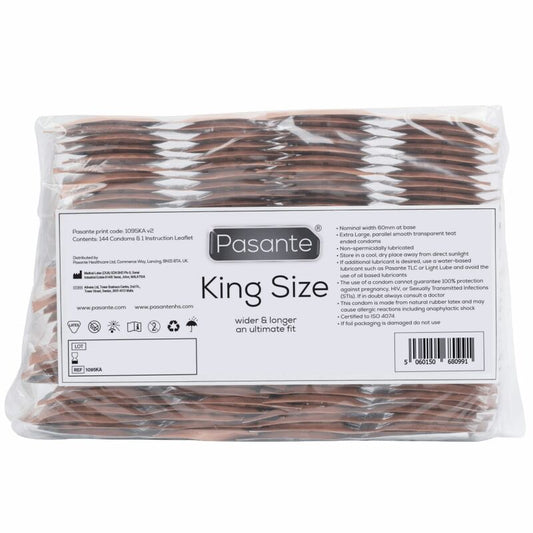 PASANTE - KING CONDOMS MORE LONG AND WIDTH BAG 144 UNITS