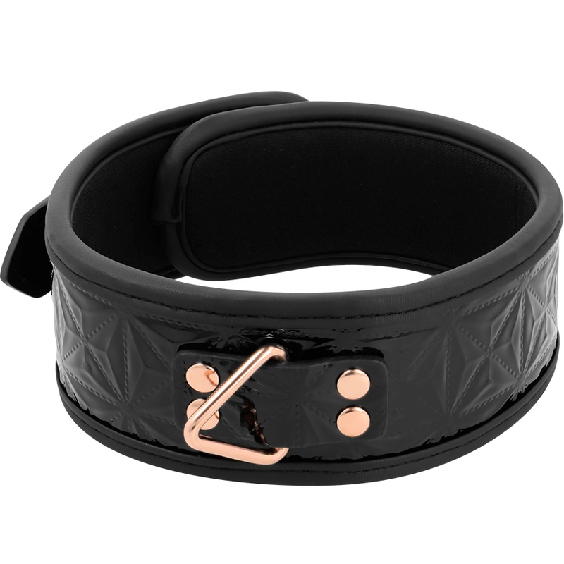 BEGME - BLACK EDITION VEGAN LEATHER COLLAR WITH NEOPRENE LINING