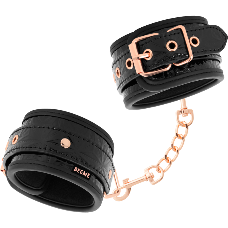 BEGME - BLACK EDITION NEOPRENE-LINED HANDCUFFS