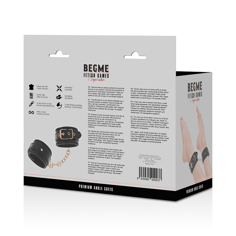 BEGME - BLACK EDITION ANKLE CUFFS WITH NEOPRENE LINING