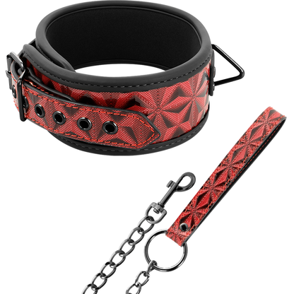 BEGME - RED EDITION VEGAN LEATHER COLLAR WITH NEOPRENE LINING