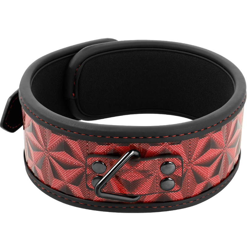 BEGME - RED EDITION VEGAN LEATHER COLLAR WITH NEOPRENE LINING