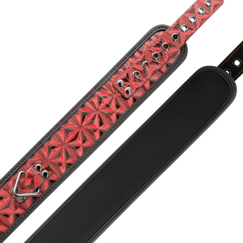 BEGME - RED EDITION VEGAN LEATHER COLLAR WITH NEOPRENE LINING