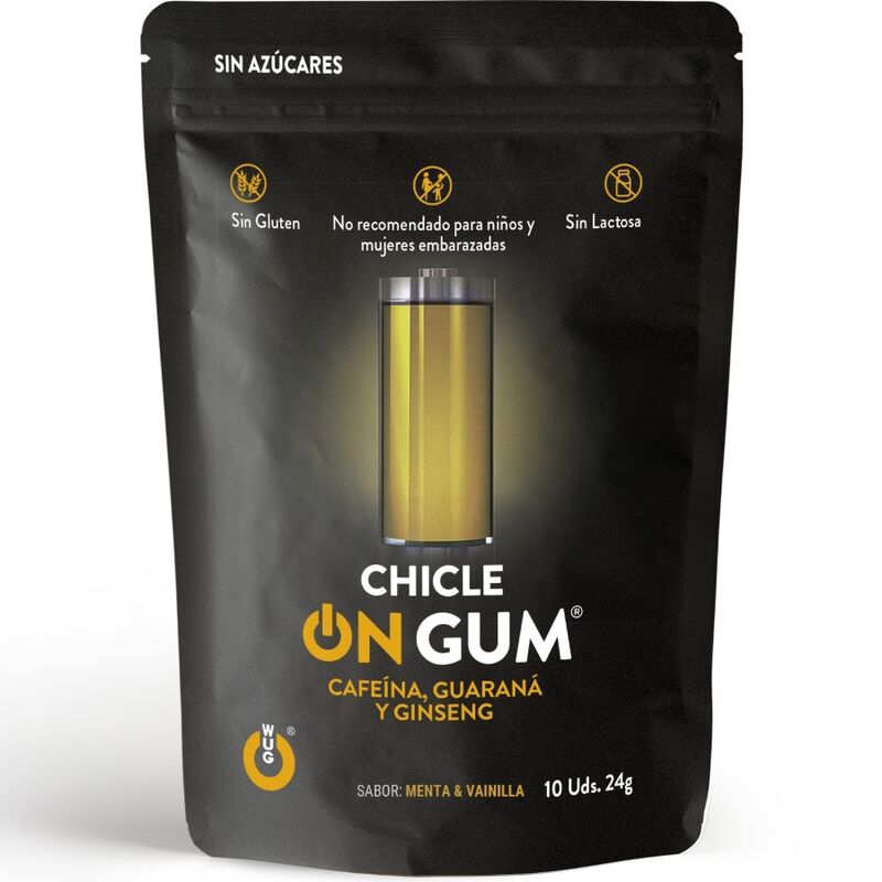 WUG GUM - ON XICLE CAFEÏNA, GINSENG I GUARANÀ 10 UNITATS