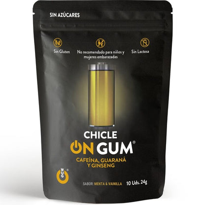 WUG GUM - ON XICLE CAFEÏNA, GINSENG I GUARANÀ 10 UNITATS