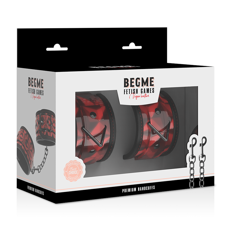 BEGME - RED EDITION NEOPRENE-LINED HANDCUFFS