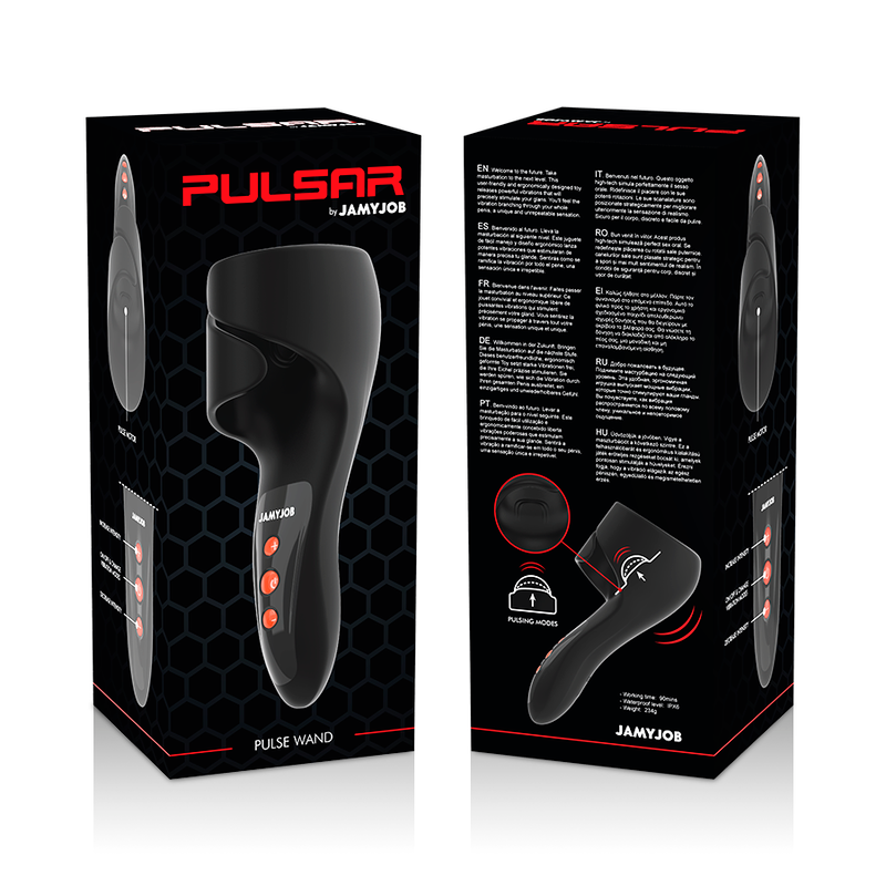 JAMYJOB - PULSAR MASTURBADOR VIBRADOR AJUSTABLE CON GOLPETEO EN GLANDE
