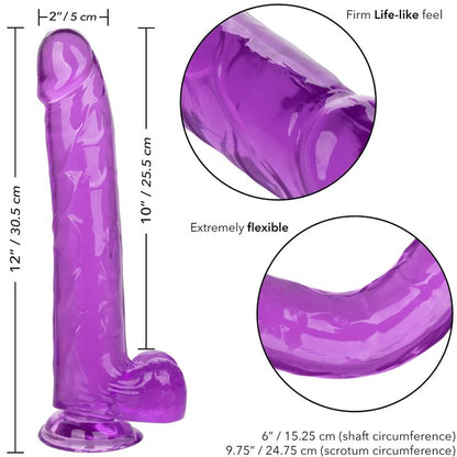 CALEXOTICS - SIZE QUEEN DILDO LILAC 25.5 CM