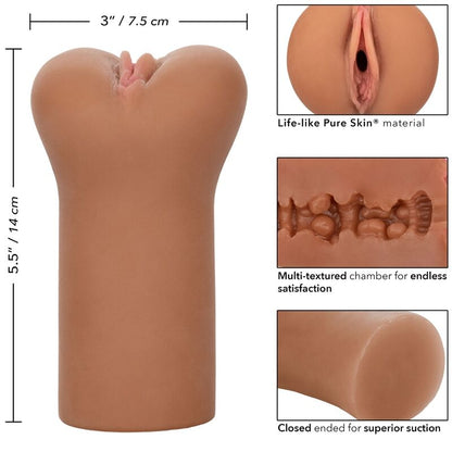 CALEXOTICS - GRÄNSLÖS VULVA MASTURBATOR KARAMELLTON