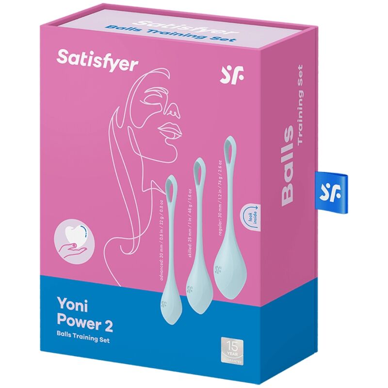 SATISFYER - YONI POWER 2 TRAINING KIT BLUE