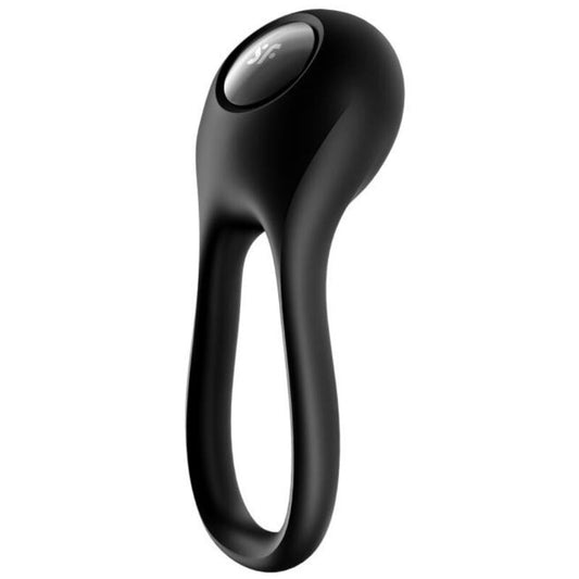 SATISFYER - MAJESTIC DUO BLACK VIBRATOR RING