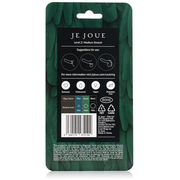 Je joue - anel de silicone verde - estrangulamento médio