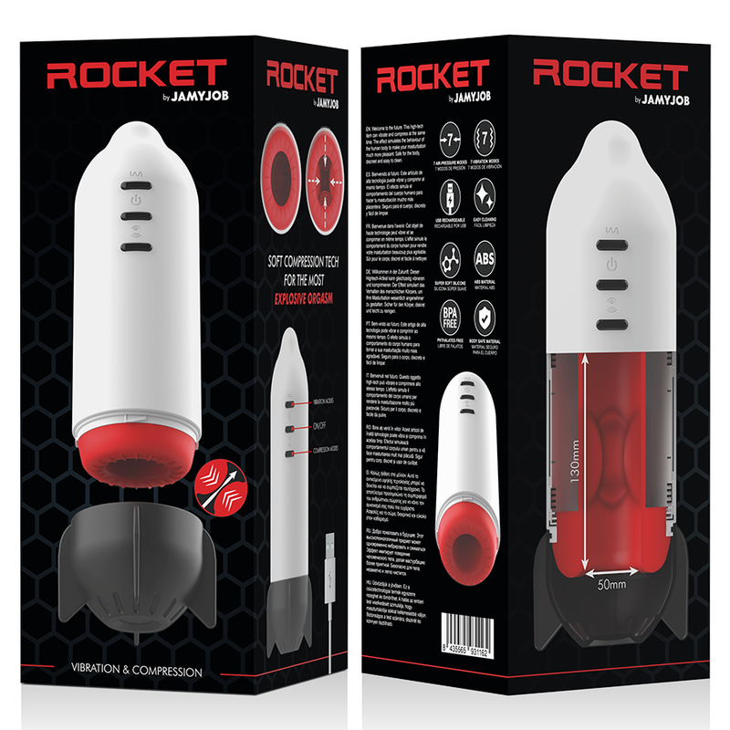 JAMYJOB - ROCKET MASTURBADOR TECNOLOGIA SOFT COMPRESSIÓ I VIBRACIÓ