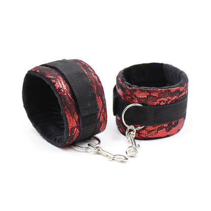 OHMAMA FETISH - VELVET HANDCUFFS WITH NYLON RIBBON