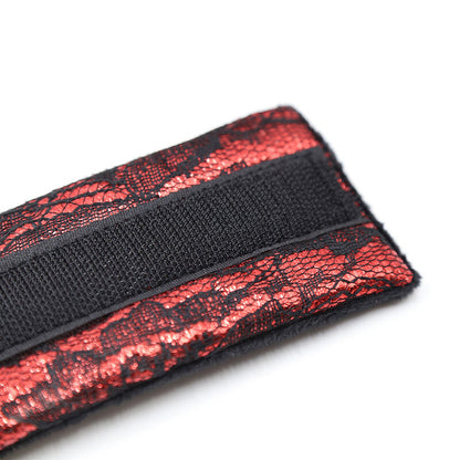 OHMAMA FETISH - VELVET HANDCUFFS WITH NYLON RIBBON
