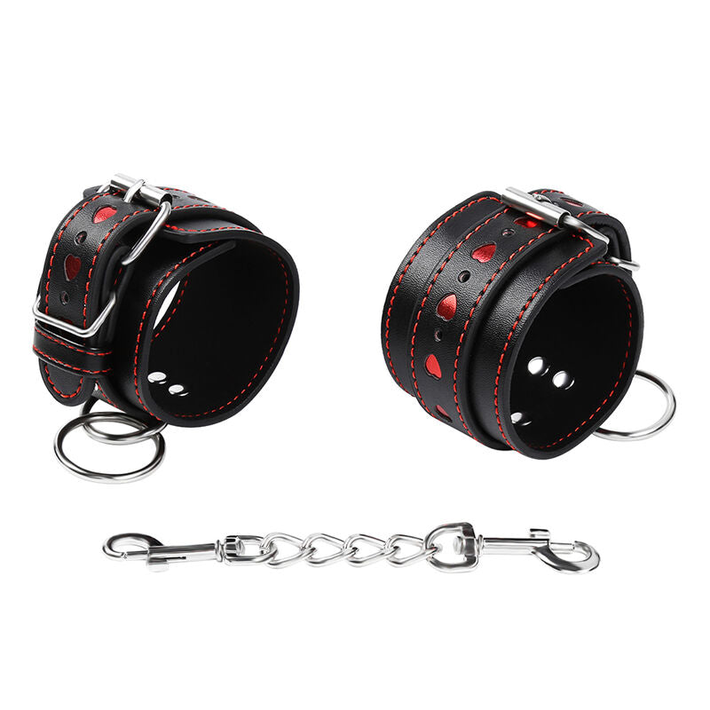 OHMAMA FETISH - HEART-INLAID HANDCUFFS