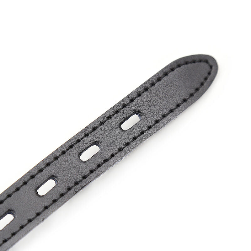 OHMAMA FETISH - SILICONE GAG WITH LEATHER STRAP (LOCK INCLUDED)