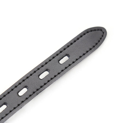 OHMAMA FETISH - SILICONE GAG WITH LEATHER STRAP (LOCK INCLUDED)