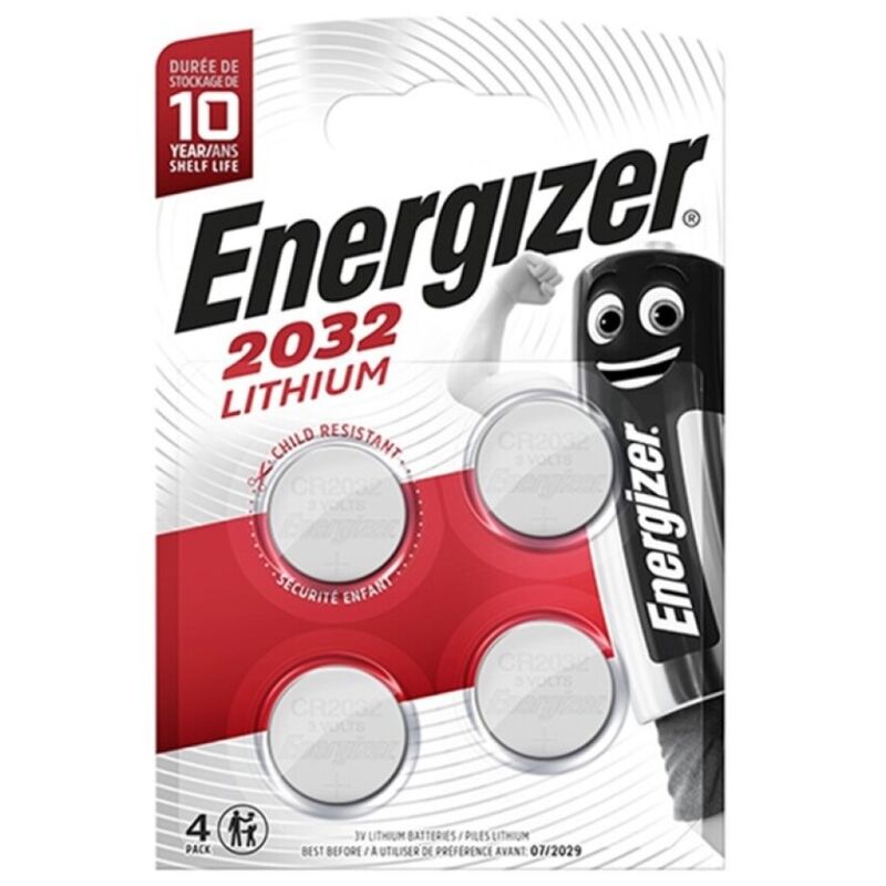 ENERGIZER - ЛІТІЄВА КНОПКА АКУМУЛЯТОРА CR2032 3 В БЛІСТЕР*4