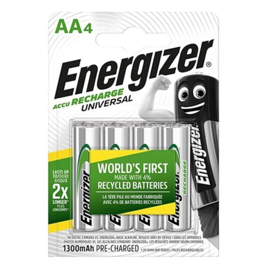 ENERGIZER - УНІВЕРСАЛЬНА АКУМУЛЯТОРНА БАТАРЕЯ HR6 AA 1300mAh БЛІСТЕР*4