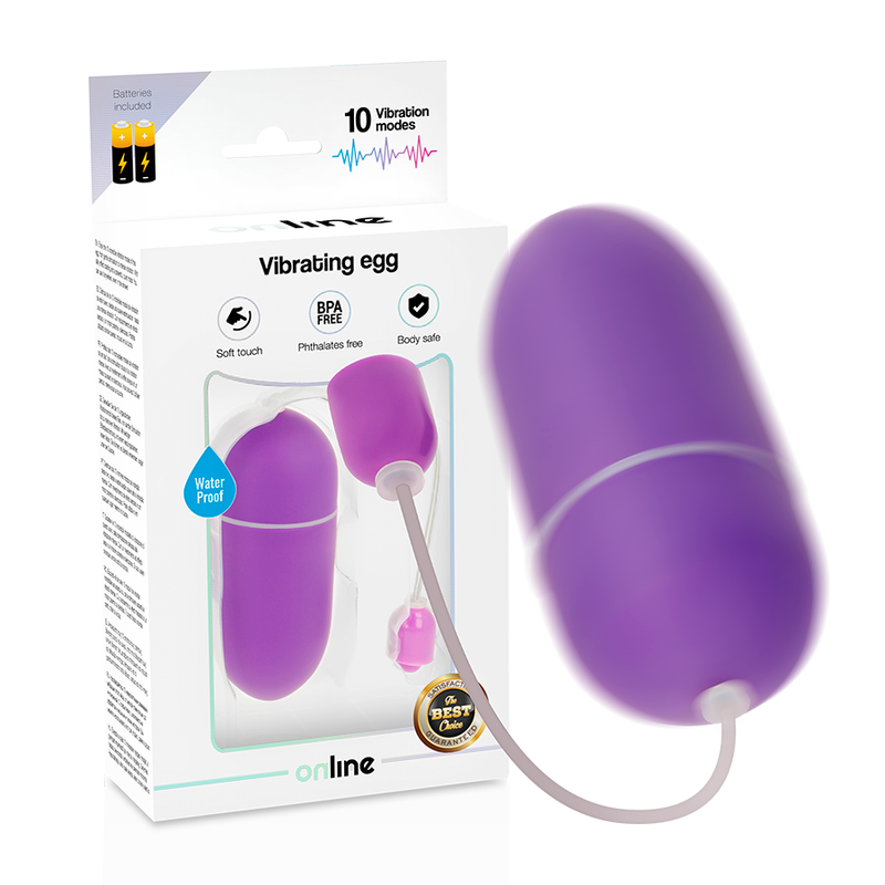 ONLINE - WATERPROOF LILAC VIBRATING EGG