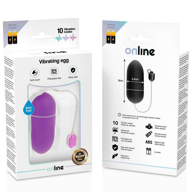 ONLINE - WATERPROOF LILAC VIBRATING EGG
