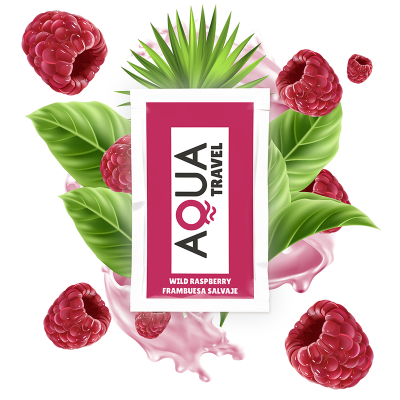 AQUA TRAVEL - WATER-BASED LUBRICANT WILD RASPBERRY FLAVOR 6 ML