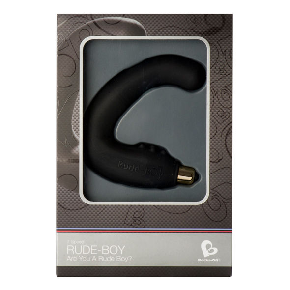ROCKS-OFF - RUDE-BOY MALE G-SPOT MASSAGER 7 V BLACK 
