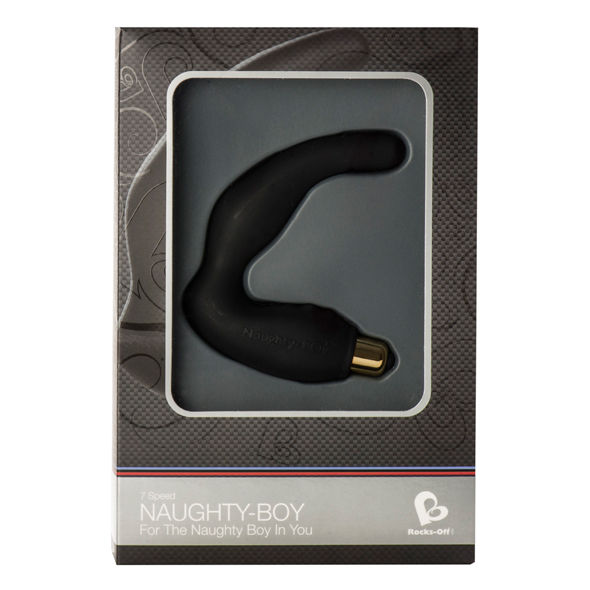 ROCKS-OFF - NAUGHTY-BOY MALE G-SPOT MASSAGER 7 V BLACK 