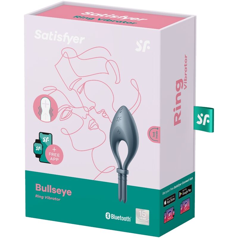 SATISFYER - BULLSEYE GREY ВІБРАТОР КІЛЬЦЕ