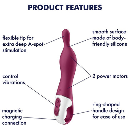 SATISFYER - AMAZING 1 A-SPOT BERRY VIBRATOR