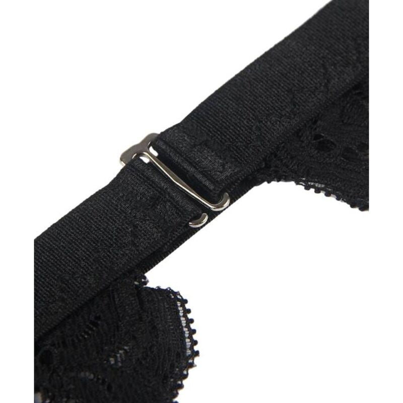 SUBBLIME - 3 PIECE SET BRA + GARTER BELT + THONG L/XL