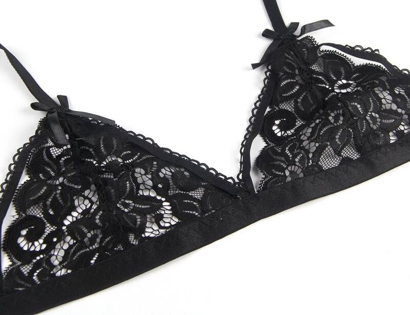 SUBBLIME - 3 PIECE SET BRA + GARTER BELT + THONG L/XL