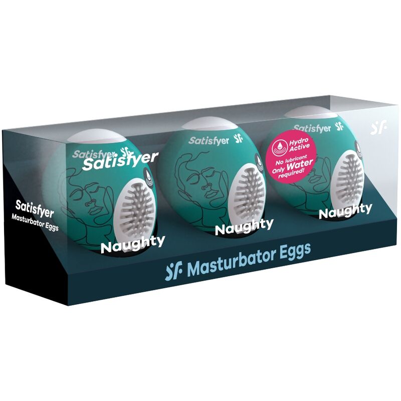 SATISFYER - 3 OUS MASTURBADORS NAUGHTY